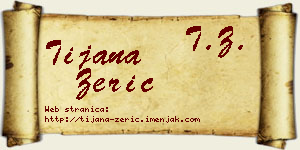 Tijana Žerić vizit kartica